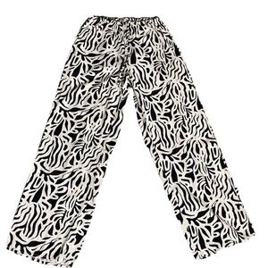 Billabong Black and White Patterned Wide Leg Pants
